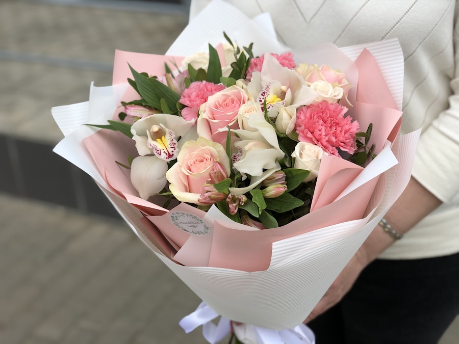 Букет из орхидей "Сливки"