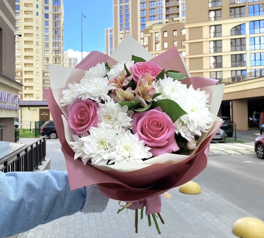 Букет "Розовое Небо"