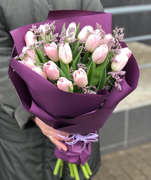 Букет розовых тюльпанов "№14-1"