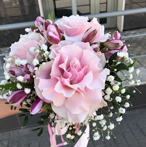 Свадебный букет невесты из французских роз "Амели"