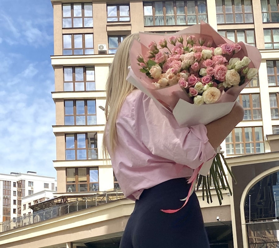 Букет "Розовый шелк"